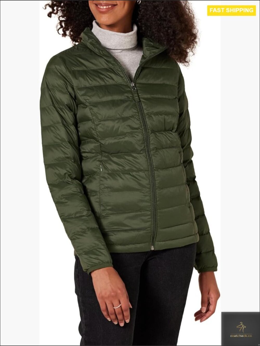 Lightweight Long-Sleeve Packable Puffer Jacket Water-Resistant Quilted Classic